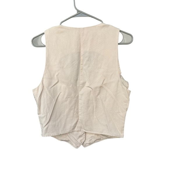 Reformation The Devin Sleeveless Vest Top - TENCEL - Size 8 - Tan Cream - Picture 6 of 13